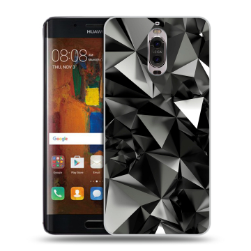 Пластиковый чехол на Huawei Mate 9 Pro с принтом Черные кристаллы Пластиковый чехол на Huawei Mate 9 Pro с принтом Черные кристаллы