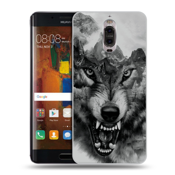 Пластиковый чехол на Huawei Mate 9 Pro с принтом Волк Пластиковый чехол на Huawei Mate 9 Pro с принтом Волк
