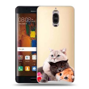 Пластиковый чехол на Huawei Mate 9 Pro с принтом Кошки Пластиковый чехол на Huawei Mate 9 Pro с принтом Кошки