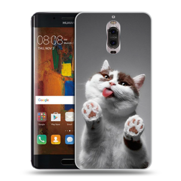 Пластиковый чехол на Huawei Mate 9 Pro с принтом Коты Пластиковый чехол на Huawei Mate 9 Pro с принтом Коты