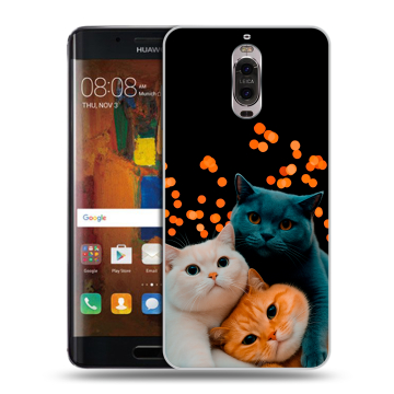 Пластиковый чехол на Huawei Mate 9 Pro с принтом Кошки Пластиковый чехол на Huawei Mate 9 Pro с принтом Кошки