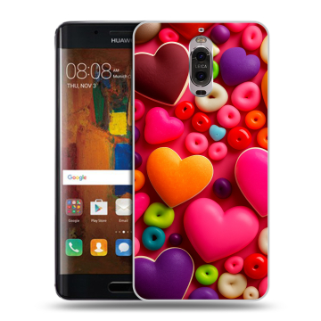 Пластиковый чехол на Huawei Mate 9 Pro с принтом Сердечки Пластиковый чехол на Huawei Mate 9 Pro с принтом Сердечки