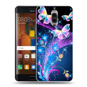 Пластиковый чехол на Huawei Mate 9 Pro с принтом Бабочки Пластиковый чехол на Huawei Mate 9 Pro с принтом Бабочки