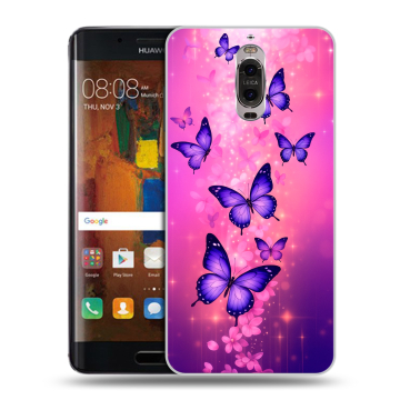 Пластиковый чехол на Huawei Mate 9 Pro с принтом Бабочки Пластиковый чехол на Huawei Mate 9 Pro с принтом Бабочки