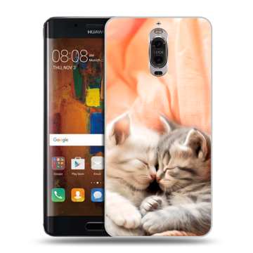 Пластиковый чехол на Huawei Mate 9 Pro с принтом Котята