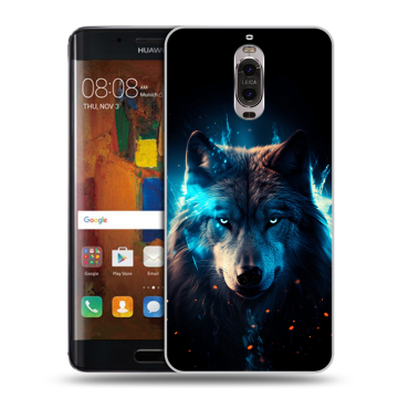 Пластиковый чехол на Huawei Mate 9 Pro с принтом Волк ночной