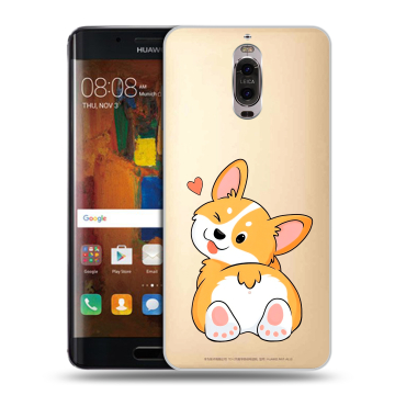 Пластиковый чехол на Huawei Mate 9 Pro с принтом Корги