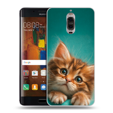 Пластиковый чехол на Huawei Mate 9 Pro с принтом котенок Пластиковый чехол на Huawei Mate 9 Pro с принтом котенок