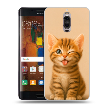 Пластиковый чехол на Huawei Mate 9 Pro с принтом котенок