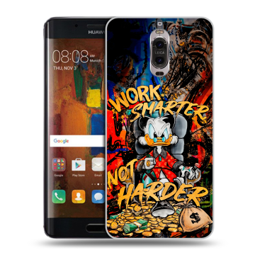 Пластиковый чехол на Huawei Mate 9 Pro с принтом Дональд Дак Деньги Пластиковый чехол на Huawei Mate 9 Pro с принтом Дональд Дак Деньги
