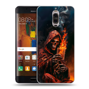 Пластиковый чехол на Huawei Mate 9 Pro с принтом Скелет и карты