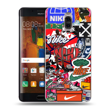 Пластиковый чехол на Huawei Mate 9 Pro с принтом Найк Nike яркий
