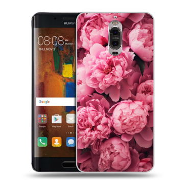 Пластиковый чехол на Huawei Mate 9 Pro с принтом цветы пионы