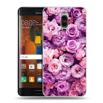 Пластиковый чехол на Huawei Mate 9 Pro с принтом лавандовые розы Пластиковый чехол на Huawei Mate 9 Pro с принтом лавандовые розы