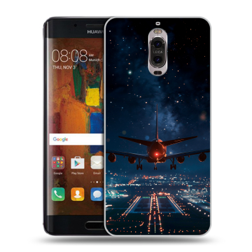 Пластиковый чехол на Huawei Mate 9 Pro с принтом самолет