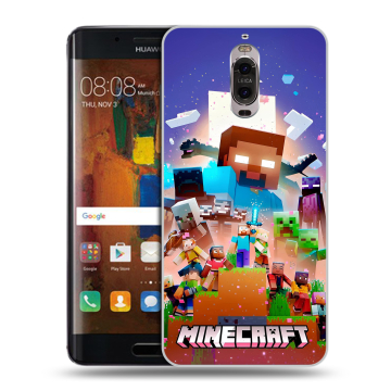 Пластиковый чехол на Huawei Mate 9 Pro с принтом Майнкрафт Minecraft