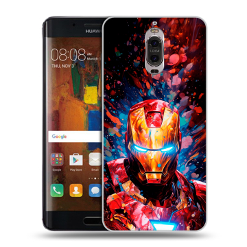 Пластиковый чехол на Huawei Mate 9 Pro с принтом Железный человек Ironman
