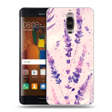 Пластиковый чехол на Huawei Mate 9 Pro с принтом цветы лаванда Пластиковый чехол на Huawei Mate 9 Pro с принтом цветы лаванда