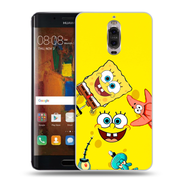 Пластиковый чехол на Huawei Mate 9 Pro с принтом Спанч боб Спанчбоб