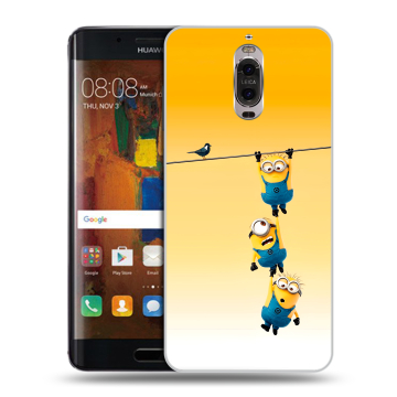 Пластиковый чехол на Huawei Mate 9 Pro с принтом Миньоны