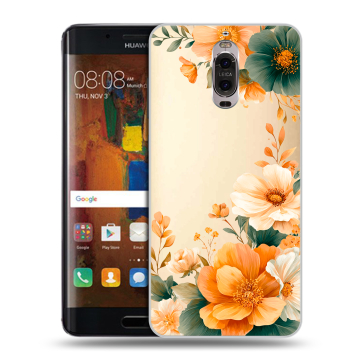Пластиковый чехол на Huawei Mate 9 Pro с принтом Цветы принт