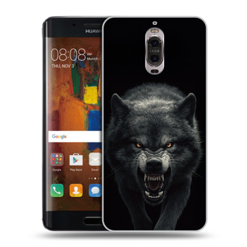 Пластиковый чехол на Huawei Mate 9 Pro с принтом Волк Пластиковый чехол на Huawei Mate 9 Pro с принтом Волк