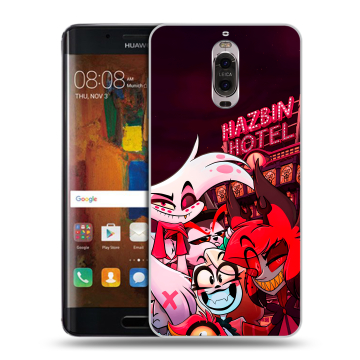 Пластиковый чехол на Huawei Mate 9 Pro с принтом Hazbin Hotel Отель Хазбин