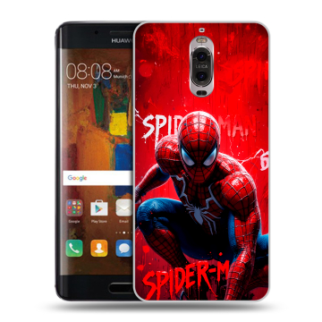 Пластиковый чехол на Huawei Mate 9 Pro с принтом Spiderman Человек паук