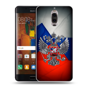 Пластиковый чехол на Huawei Mate 9 Pro с принтом Флаг России Пластиковый чехол на Huawei Mate 9 Pro с принтом Флаг России