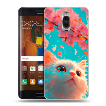 Пластиковый чехол на Huawei Mate 9 Pro с принтом Красивый кот