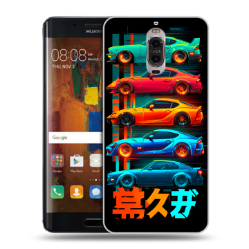 Пластиковый чехол на Huawei Mate 9 Pro с принтом машины тачки