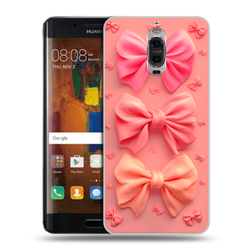 Пластиковый чехол на Huawei Mate 9 Pro с принтом Розовые бантики