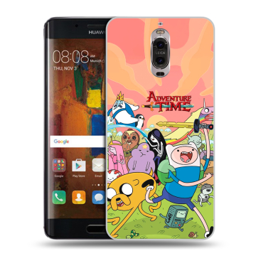 Пластиковый чехол на Huawei Mate 9 Pro с принтом Adventure time Время приключений
