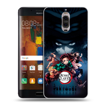 Пластиковый чехол на Huawei Mate 9 Pro с принтом Demon Slayer Клинок рассекающий демонов