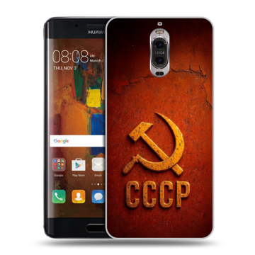 Пластиковый чехол на Huawei Mate 9 Pro с принтом Флаг Герб СССР