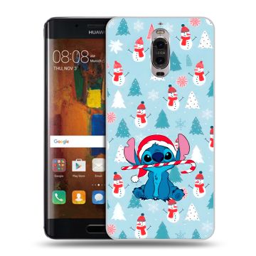 Пластиковый чехол на Huawei Mate 9 Pro с принтом Стич Новый год
