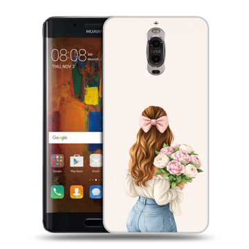 Пластиковый чехол на Huawei Mate 9 Pro с принтом женский