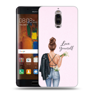 Пластиковый чехол на Huawei Mate 9 Pro с принтом женский
