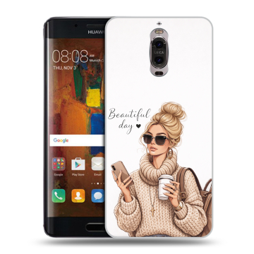 Пластиковый чехол на Huawei Mate 9 Pro с принтом женский Пластиковый чехол на Huawei Mate 9 Pro с принтом женский