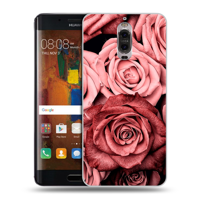 Пластиковый чехол на Huawei Mate 9 Pro с принтом Цветы розы Пластиковый чехол на Huawei Mate 9 Pro с принтом Цветы розы