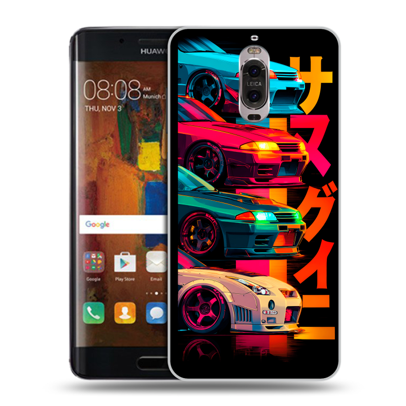 Пластиковый чехол на Huawei Mate 9 Pro с принтом Гоночные машины Пластиковый чехол на Huawei Mate 9 Pro с принтом Гоночные машины