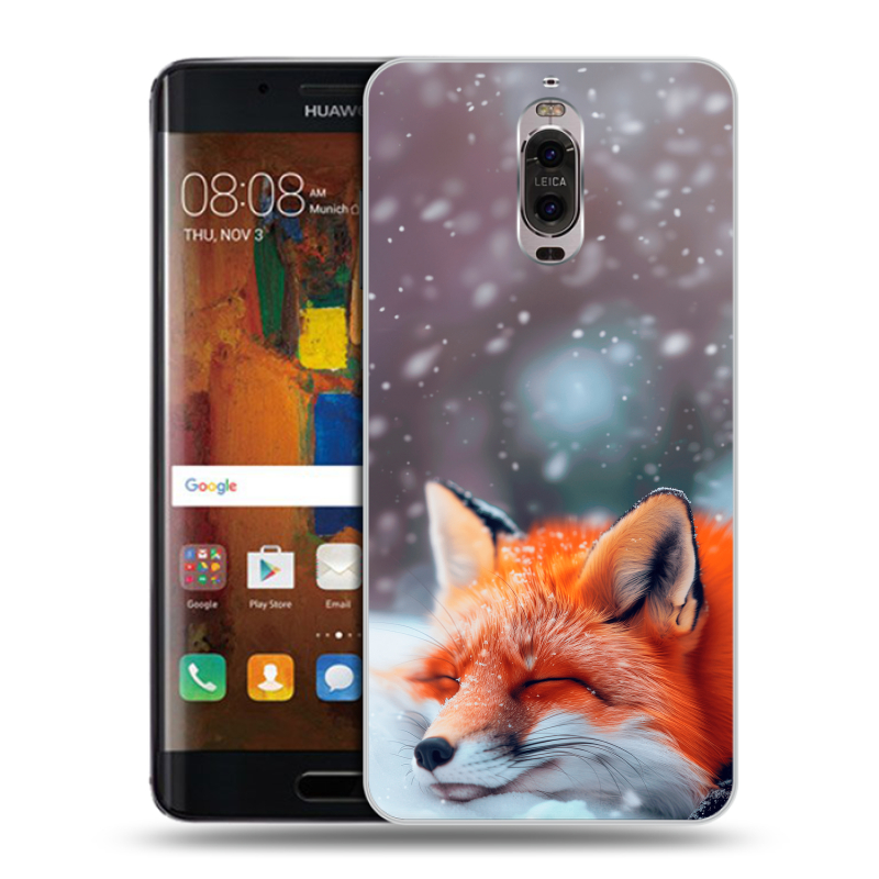 Пластиковый чехол на Huawei Mate 9 Pro с принтом лиса Пластиковый чехол на Huawei Mate 9 Pro с принтом лиса