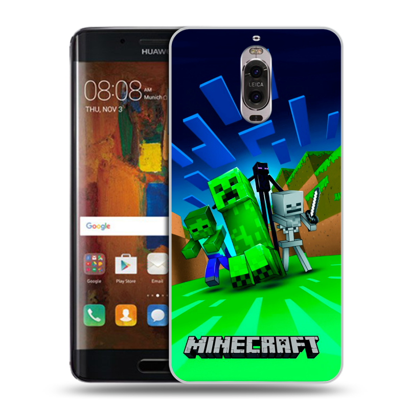 Пластиковый чехол на Huawei Mate 9 Pro с принтом Майнкрафт Пластиковый чехол на Huawei Mate 9 Pro с принтом Майнкрафт