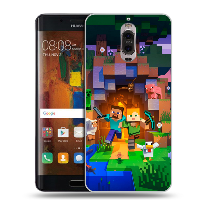Пластиковый чехол на Huawei Mate 9 Pro с принтом Майнкрафт Minecraft Пластиковый чехол на Huawei Mate 9 Pro с принтом Майнкрафт Minecraft