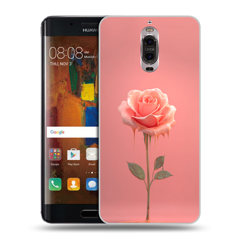 Пластиковый чехол на Huawei Mate 9 Pro с принтом Розовая роза Пластиковый чехол на Huawei Mate 9 Pro с принтом Розовая роза