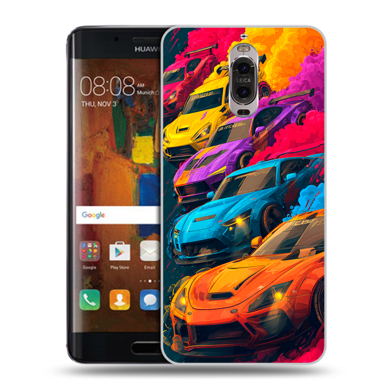 Пластиковый чехол на Huawei Mate 9 Pro с принтом Тачки Пластиковый чехол на Huawei Mate 9 Pro с принтом Тачки