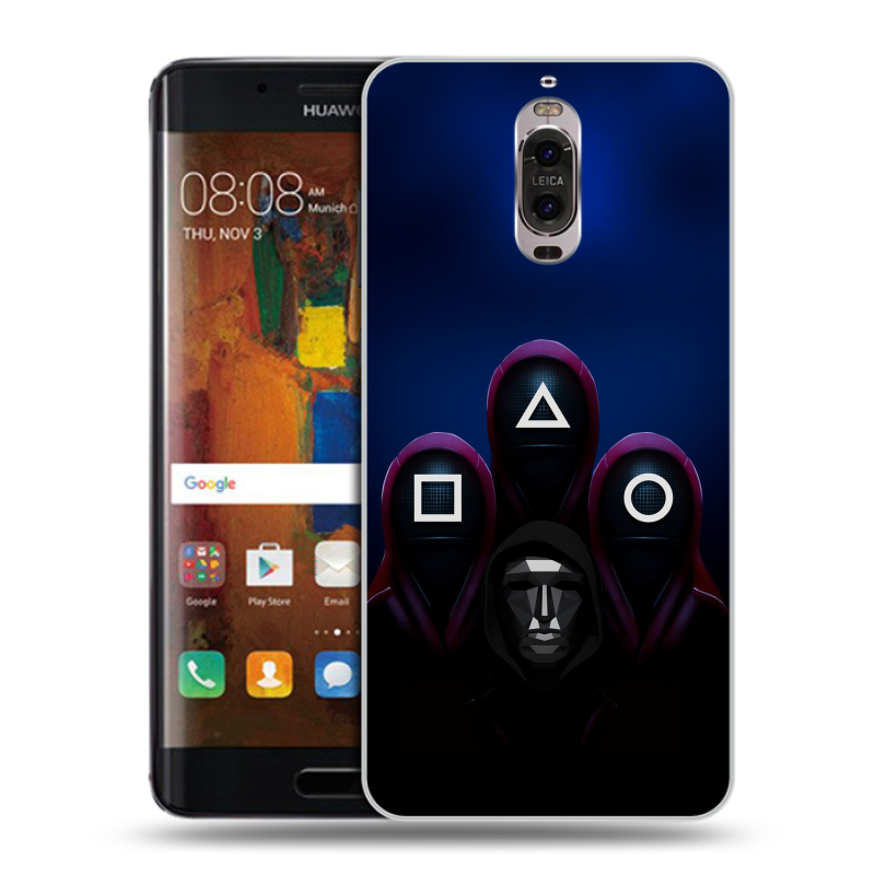 Пластиковый чехол на Huawei Mate 9 Pro с принтом Игра Кальмара Пластиковый чехол на Huawei Mate 9 Pro с принтом Игра Кальмара