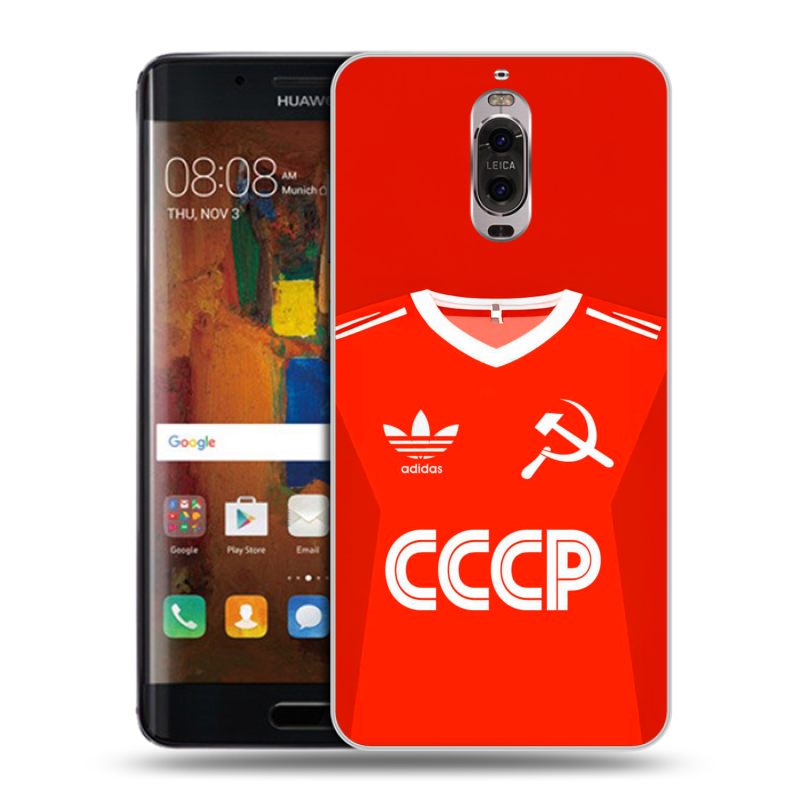 Пластиковый чехол на Huawei Mate 9 Pro с принтом Флаг Герб СССР Пластиковый чехол на Huawei Mate 9 Pro с принтом Флаг Герб СССР