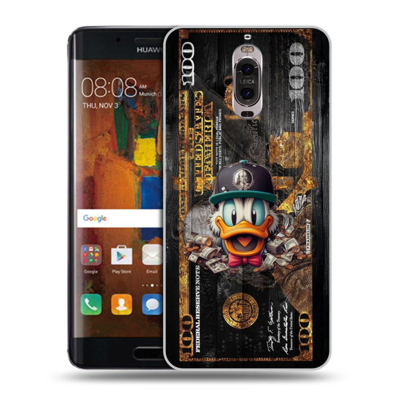 Пластиковый чехол на Huawei Mate 9 Pro с принтом Дональд Дак Доллар Пластиковый чехол на Huawei Mate 9 Pro с принтом Дональд Дак Доллар