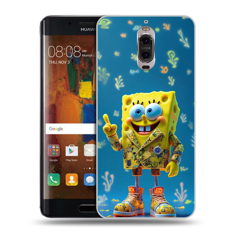 Пластиковый чехол на Huawei Mate 9 Pro с принтом Спанч боб Спанчбоб Пластиковый чехол на Huawei Mate 9 Pro с принтом Спанч боб Спанчбоб
